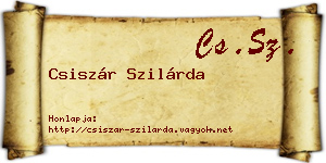 Csiszár Szilárda névjegykártya